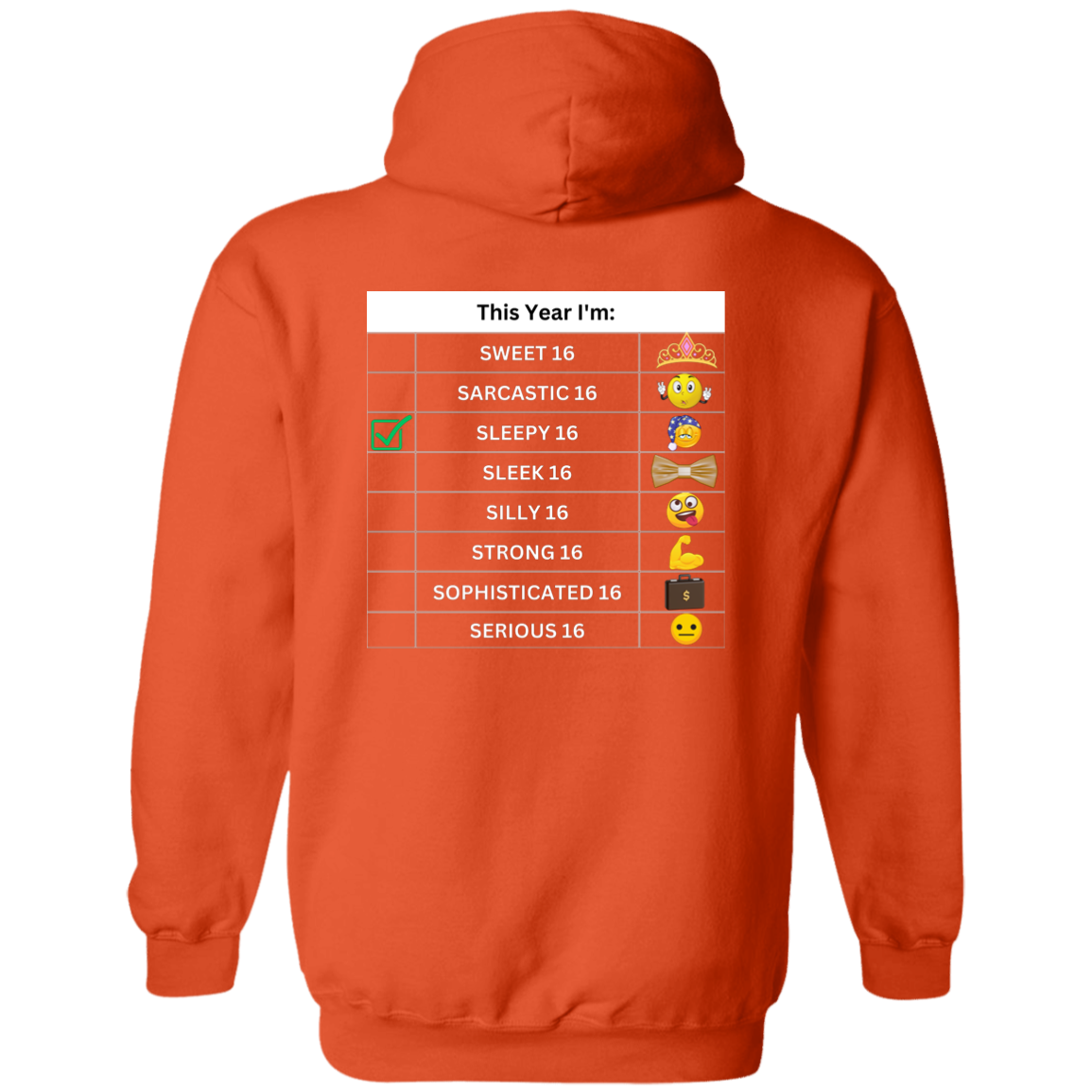 Sixteen Chart Sleepy Hoodie