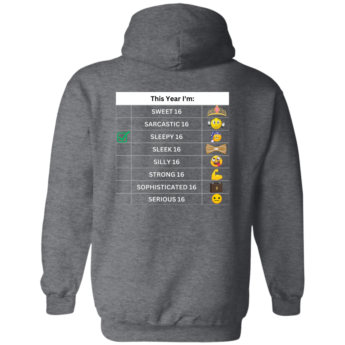 Sixteen Chart Sleepy Hoodie