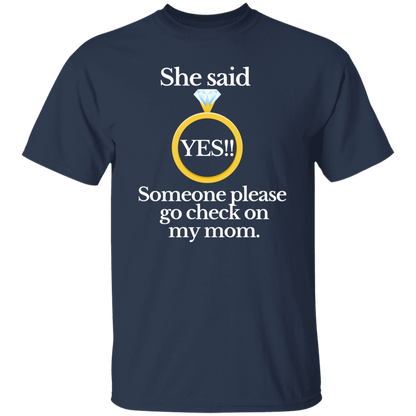 Yes check on mom black T-Shirt