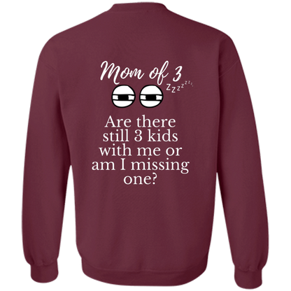 mom of 3 G180 Crewneck Pullover Sweatshirt