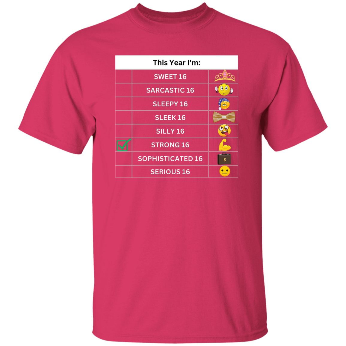 Sixteen Chart Strong T-Shirt