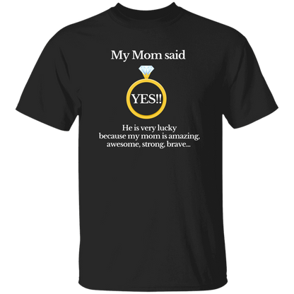 YES! mom children black Youth 100% Cotton T-Shirt