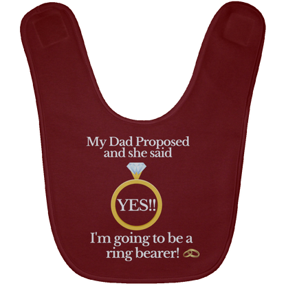 yes dad ring bearer black Baby Bib