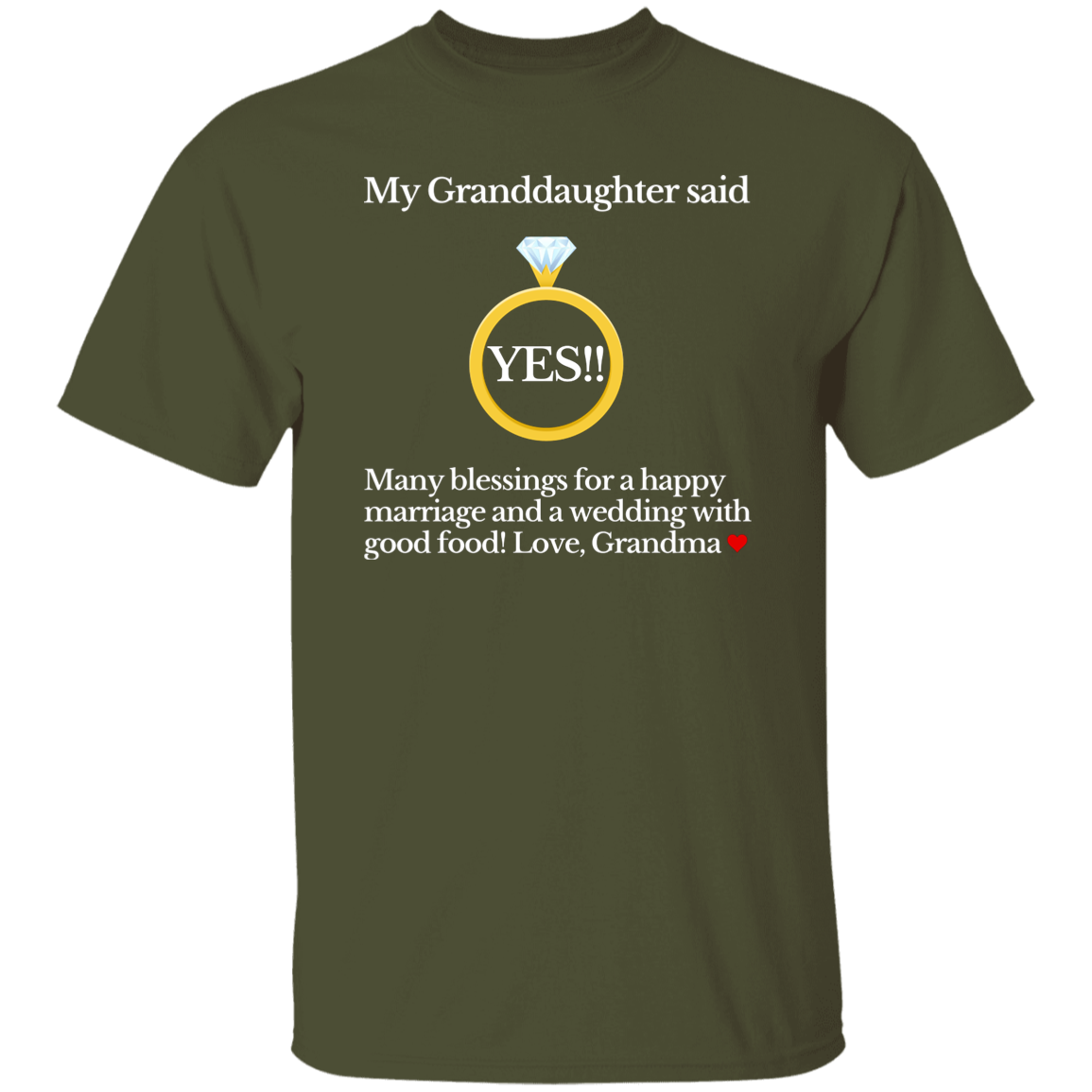 yes granddaughter grandma black T-Shirt
