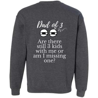 dad of 3 G180 Crewneck Pullover Sweatshirt