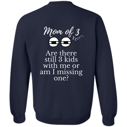 mom of 3 G180 Crewneck Pullover Sweatshirt