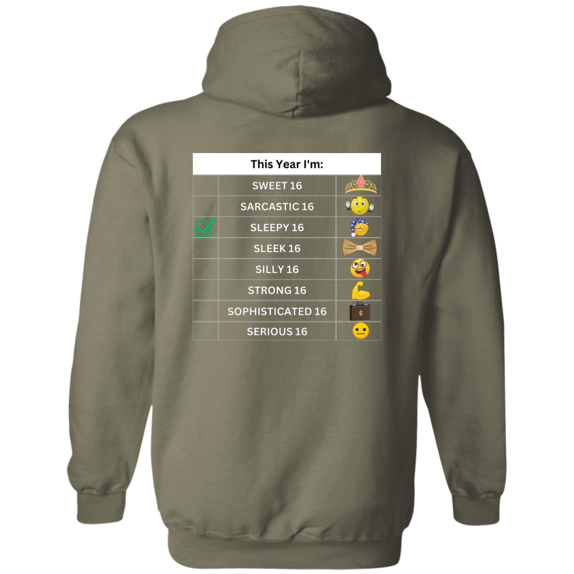 Sixteen Chart Sleepy Hoodie