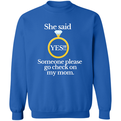 yes check on mom black G180 Crewneck Pullover Sweatshirt