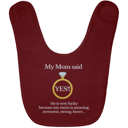 yes mom children black Baby Bib