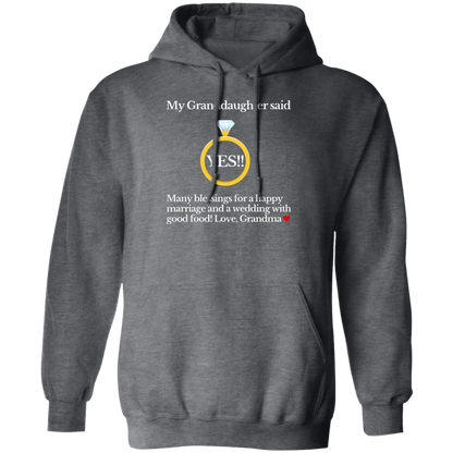 yes granddaughter grandma black Hoodie
