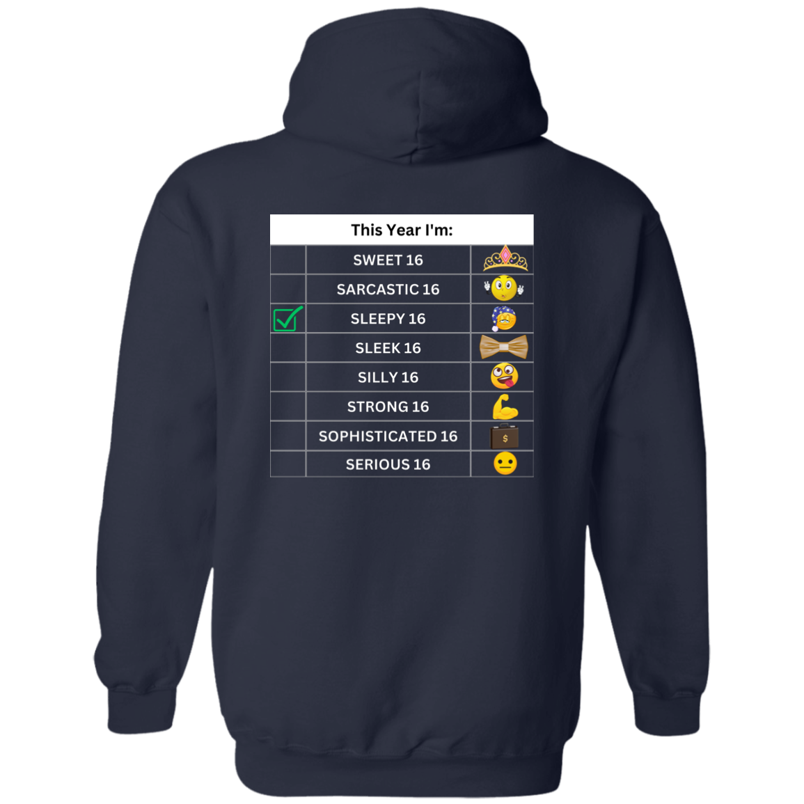 Sixteen Chart Sleepy Hoodie