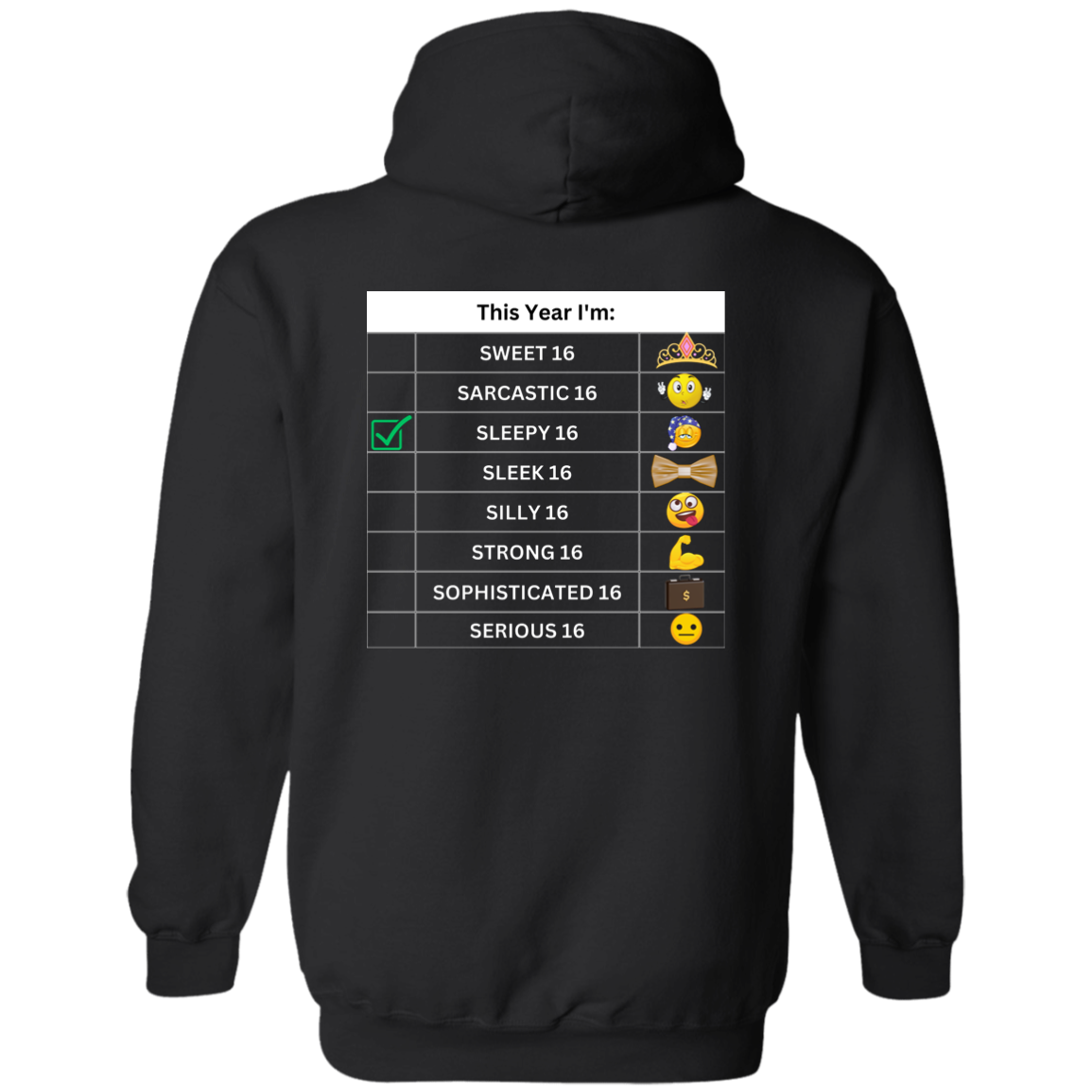 Sixteen Chart Sleepy Hoodie