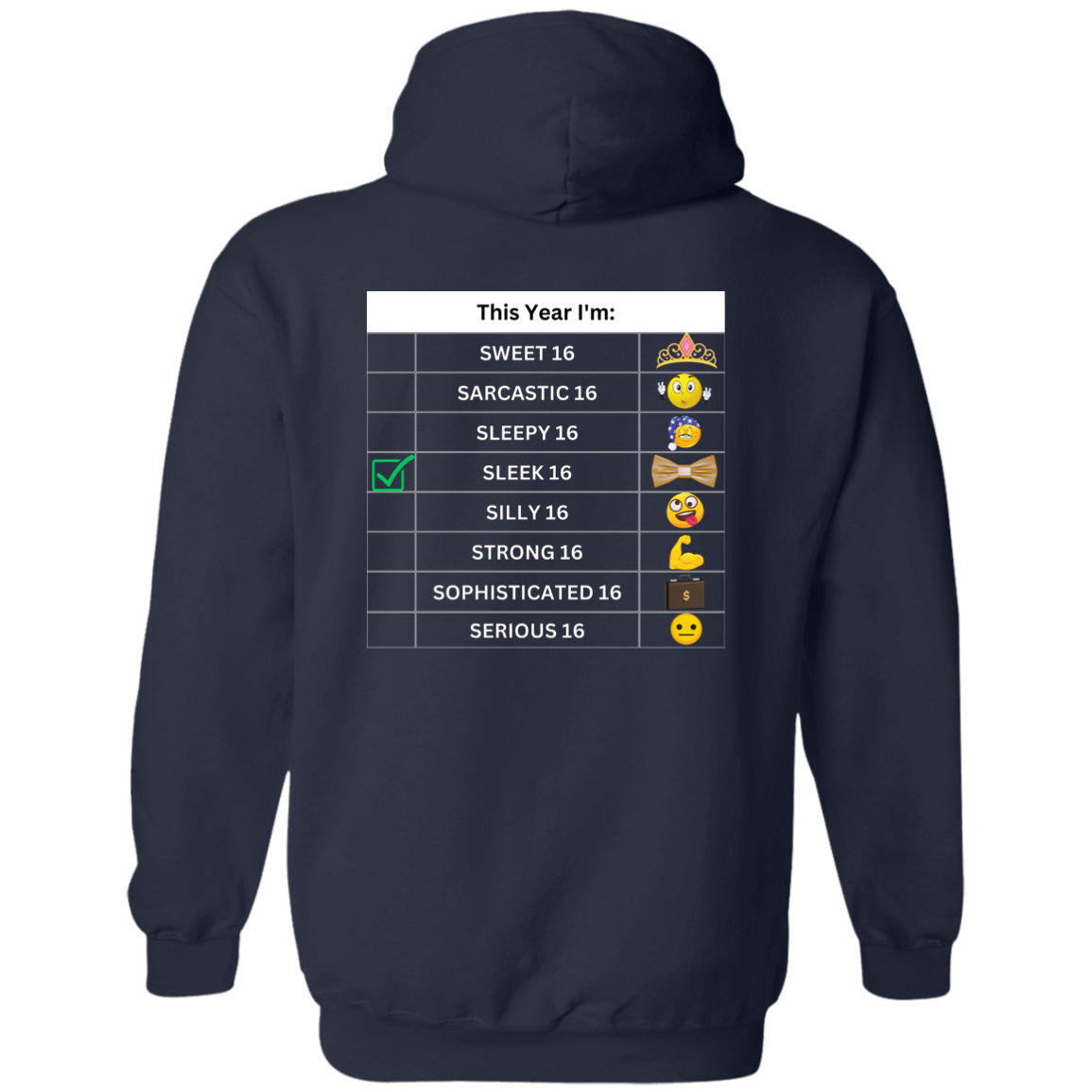 Sixteen Chart Sleek Hoodie