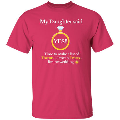 yes daughter dad black T-Shirt