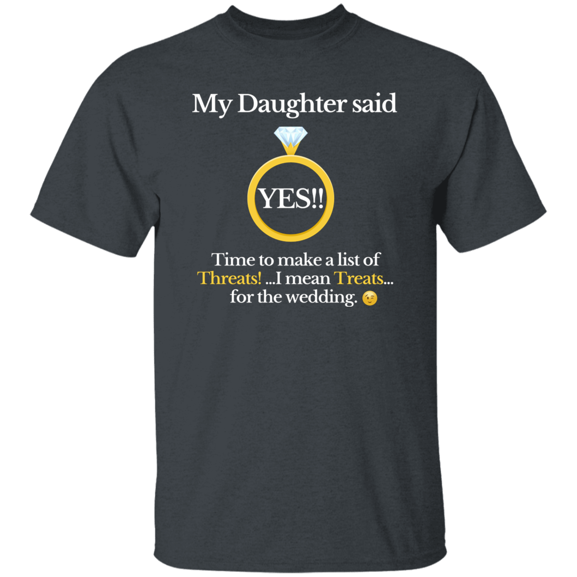 yes daughter dad black T-Shirt