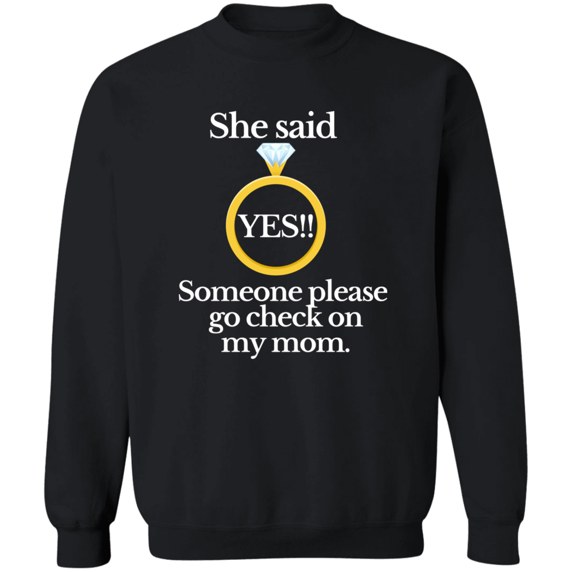 yes check on mom black G180 Crewneck Pullover Sweatshirt