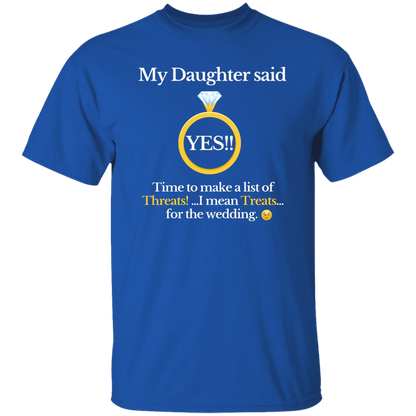 yes daughter dad black T-Shirt