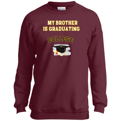 brother graduating college Youth Crewneck Sweatshirt