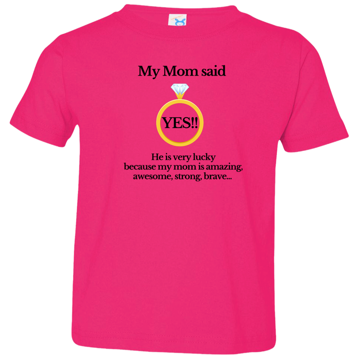 yes children mom white Black Font Toddler Jersey T-Shirt