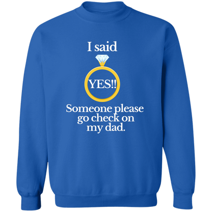 Yes check on dad black G180 Crewneck Pullover Sweatshirt