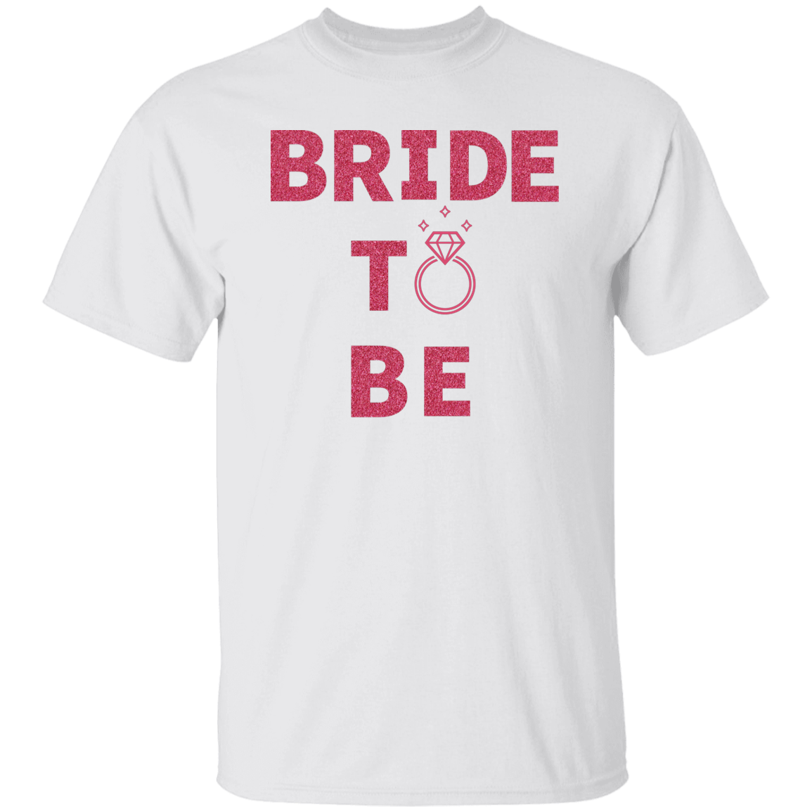 Bride to be pink glitter letters tshirt