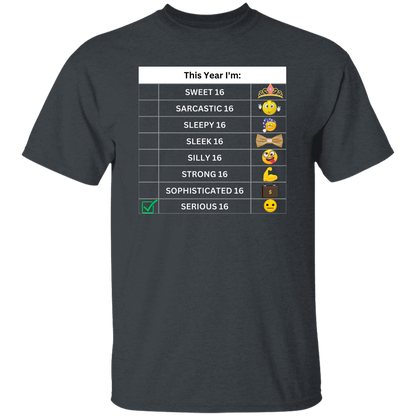 Sixteen Chart Serious T-Shirt