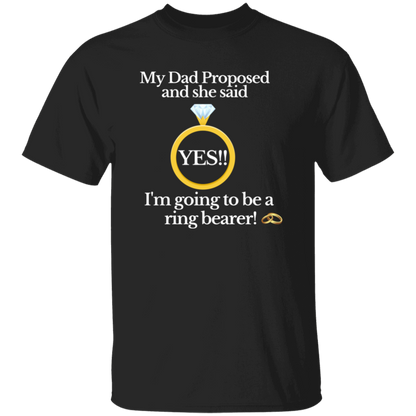 yes dad ring bearer black Youth 100% Cotton T-Shirt