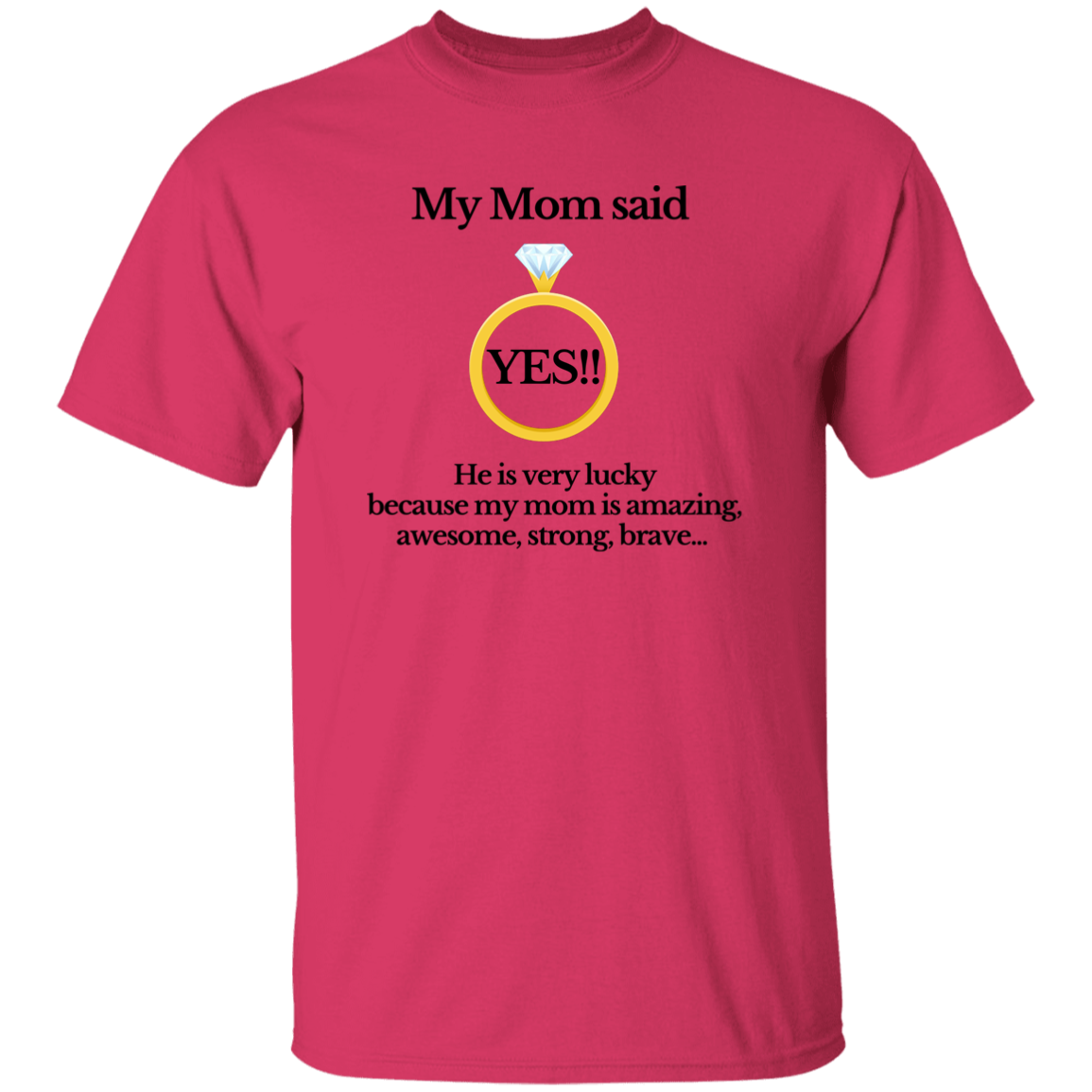 yes children mom white Youth Black Font 100% Cotton T-Shirt