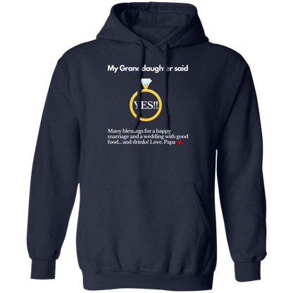 yes granddaughter papa black Hoodie