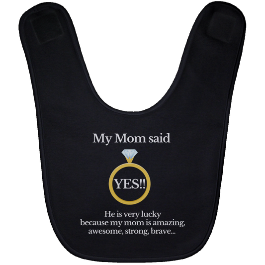 yes mom children black Baby Bib