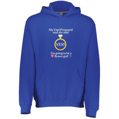 yes dad flower girl black Youth Dri-Power Fleece Hoodie