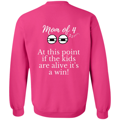 mom of 4 G180 Crewneck Pullover Sweatshirt