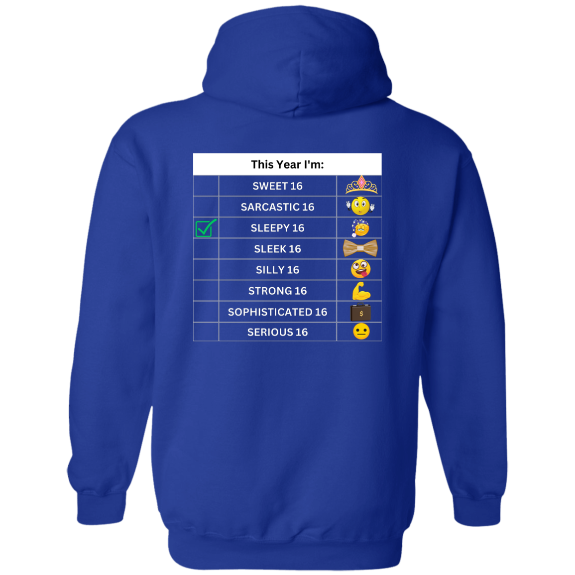 Sixteen Chart Sleepy Hoodie