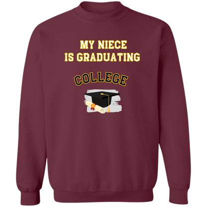 Niece Graduating College Crewneck Pullover Sweatshirt