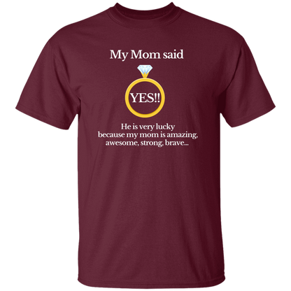 YES! mom children black Youth 100% Cotton T-Shirt