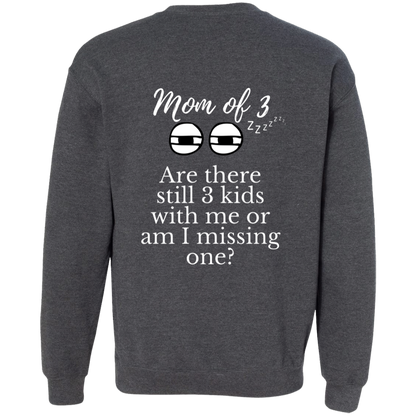 mom of 3 G180 Crewneck Pullover Sweatshirt