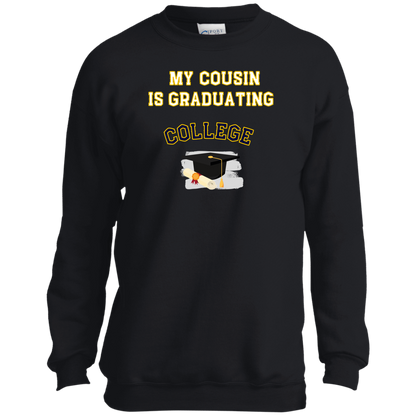cousin graduating college Youth Crewneck Sweatshirt