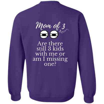 mom of 3 G180 Crewneck Pullover Sweatshirt