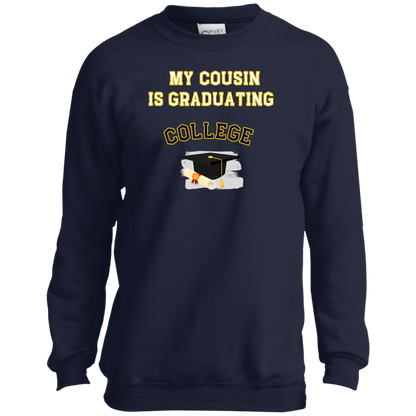 cousin graduating college Youth Crewneck Sweatshirt