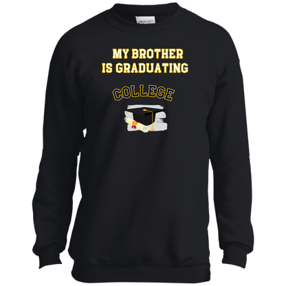 brother graduating college Youth Crewneck Sweatshirt