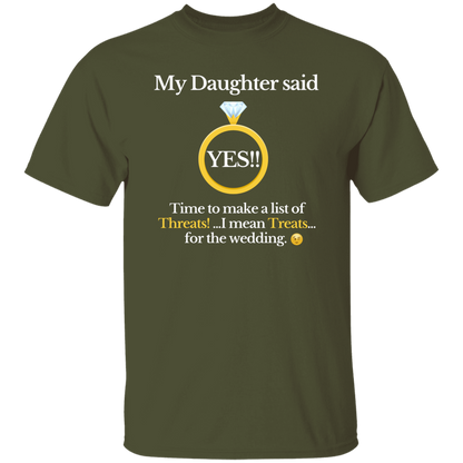 yes daughter dad black T-Shirt