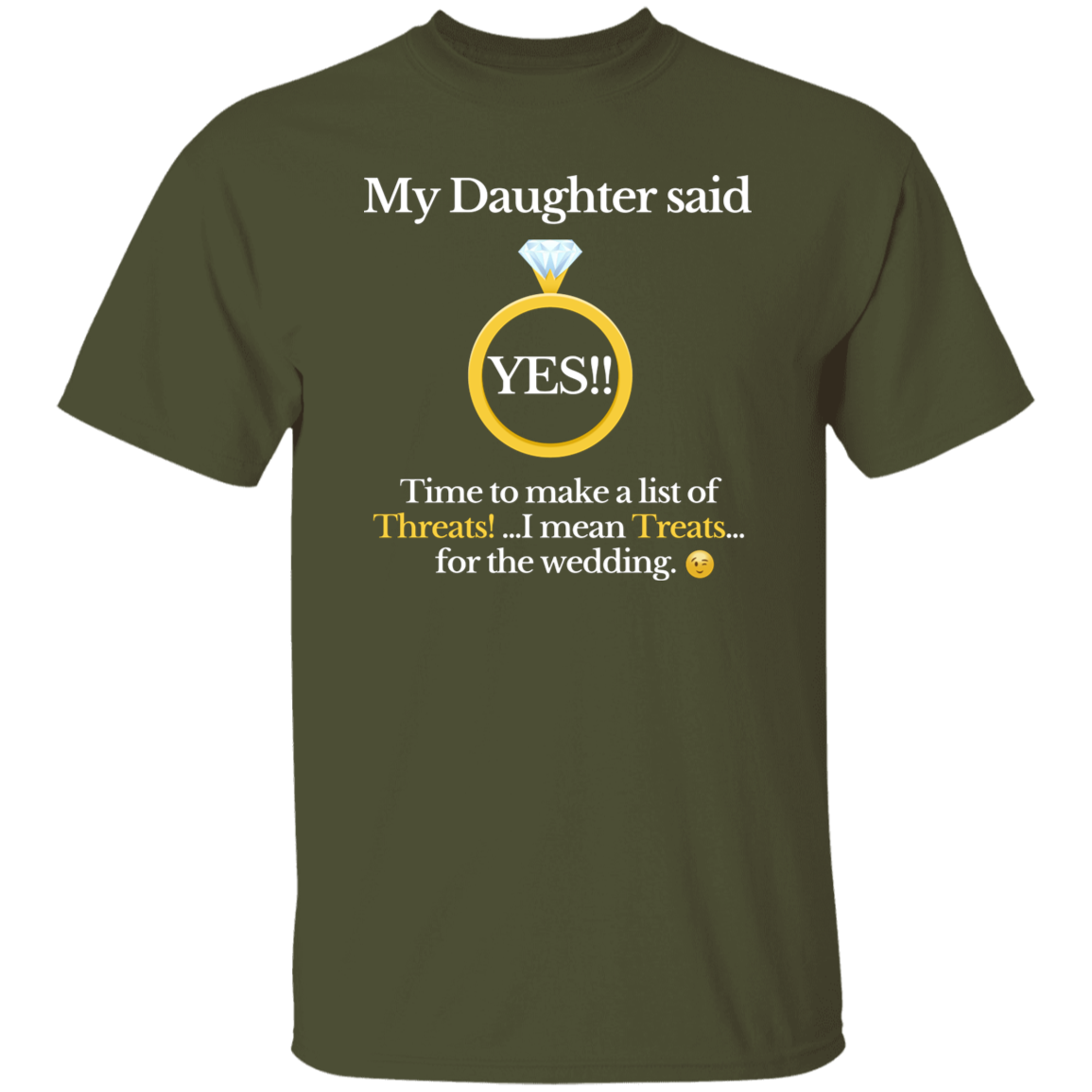 yes daughter dad black T-Shirt