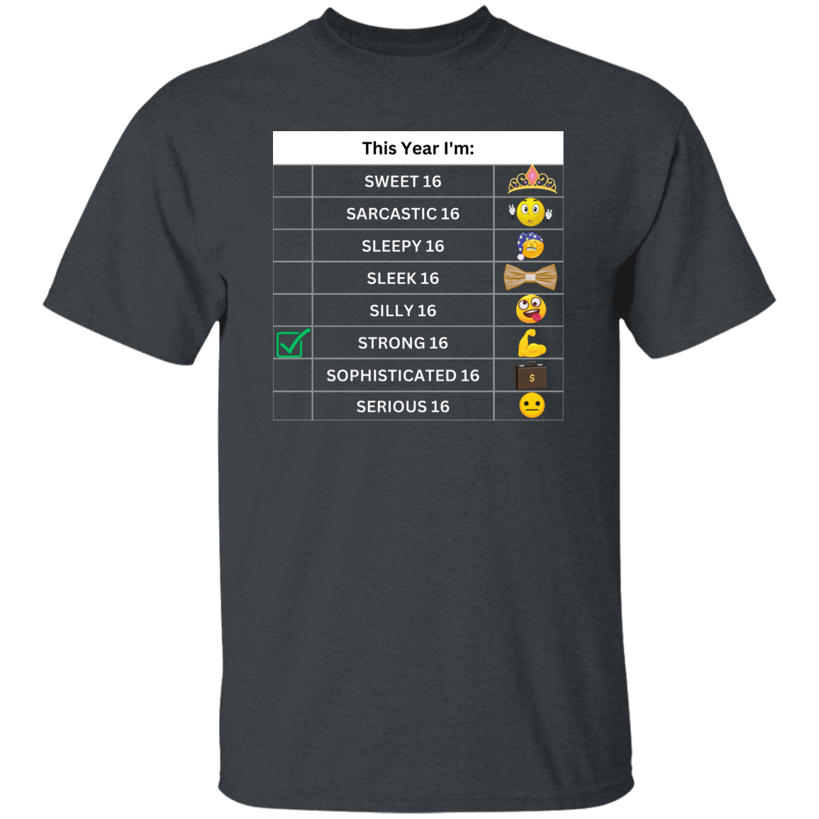Sixteen Chart Strong T-Shirt