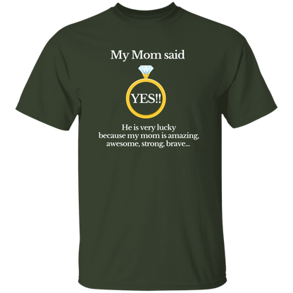 YES! mom children black Youth 100% Cotton T-Shirt