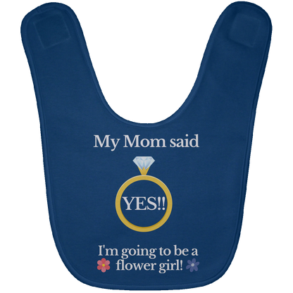 yes mom flower girl black Baby Bib
