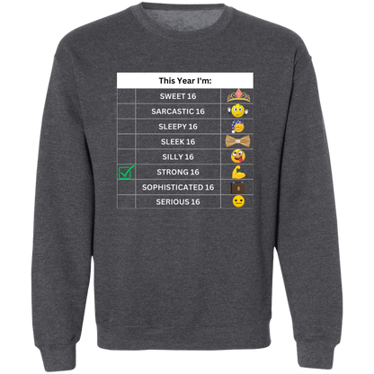 Sixteen Chart Strong Pullover Sweatshirt