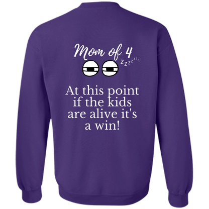 mom of 4 G180 Crewneck Pullover Sweatshirt