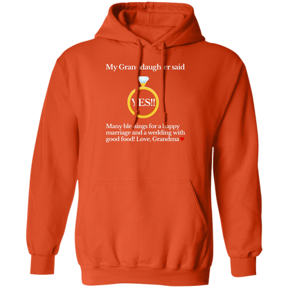 yes granddaughter grandma black Hoodie