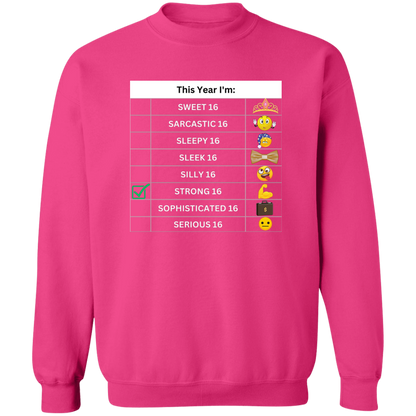 Sixteen Chart Strong Pullover Sweatshirt