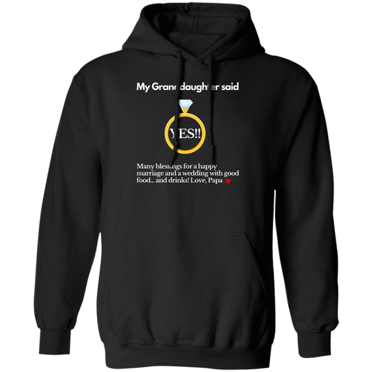 yes granddaughter papa black Hoodie